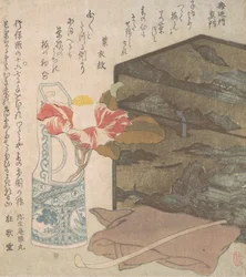 Blumenvase und Lackbox