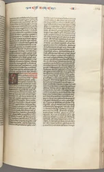 Fol. 184r, Esra II, historiierte Initiale E, ein Priester, der einen Altar räuchert