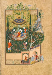 Folio aus Haft Awrang Sieben Throne, von Jami, 1550er Jahre