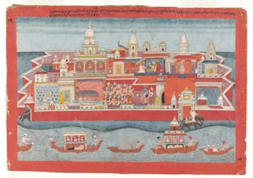 Folio aus einer Bhagavata Purana Serie, ca. 1775-1800