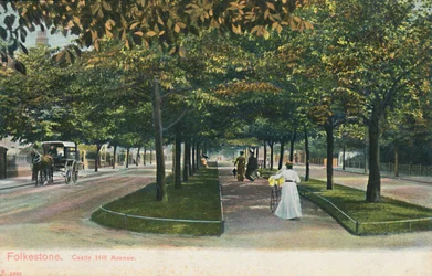 Folkestone. Castle Hill Avenue, spätes 19. - frühes 20. Jahrhundert