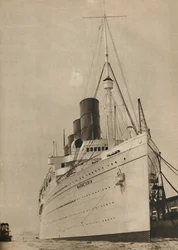 Ehemalige Königin des Ozeans, R.M.S. Mauretania der Cunard White Star Line, 1936