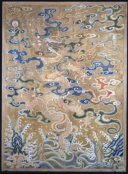 Fragment für einen Vorhang, China, Qing-Dynastie 1644-1911, 1675-1725