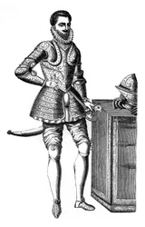 François, Herzog von Anjou und Alençon, in damaszierter Rüstung, 16. Jahrhundert, 1870