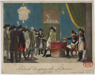Friedrich der Große als Freimaurer, 1740