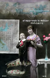Französische Postkarte aus dem Ersten Weltkrieg, 1914-1918