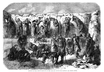 Französischer Schützengraben in der Parallele vor dem Mamelon und dem Weißen Turm, Sewastopol, Krimkrieg, 1855