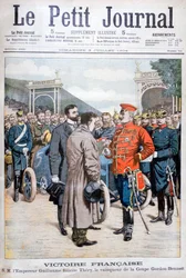 Der Franzose Leon Thery, Gewinner des Gordon Bennett Cups im Autorennen, 1904