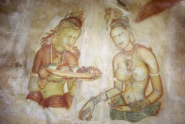 Fresko, Damen von Sigiriya, Sri Lanka