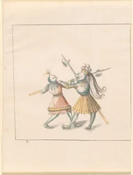 Freydal, Das Buch der Turniere und Turniere von Kaiser Maximilian I: Kämpfe...Tafel 143
