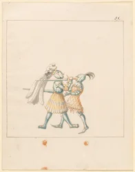 Freydal, Das Buch der Turniere und Turniere von Kaiser Maximilian I: Kämpfe...Tafel 165, ca. 1515