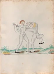 Aus Schemata varia artis athleticae et gladiatoriae (Diagramme verschiedener athletischer und gladiatorischer Künste)