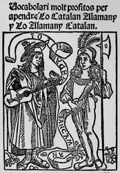 Frontispiz zu einem Katalanisch-Deutschen Wörterbuch