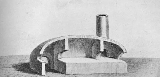 Ofen zur Kupferschmelze, ca. 1826, 1911