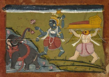 Gajendra Moksha: Die Erlösung des Königs der Elefanten, 1800er Jahre