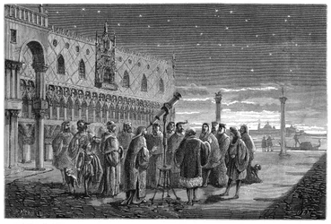 Galileo demonstriert sein Teleskop, Venedig, 1609 1870