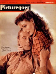Gary Cooper 1901-1961 und Loretta Young 1913-2000, amerikanische Schauspieler, 1945