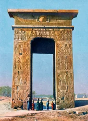 Tor zum Tempelkomplex von Karnak, Luxor, Ägypten, 20. Jahrhundert