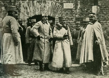 General Kusmanek und Prinz Franz Joseph an der Festung Przemysl, Erster Weltkrieg, 1915, ca. 1920