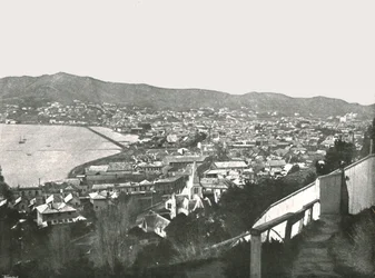 Gesamtansicht der Stadt, Wellington, Neuseeland, 1895