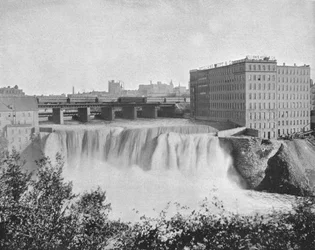 Genesee-Fälle, Rochester, New York, USA, ca. 1900