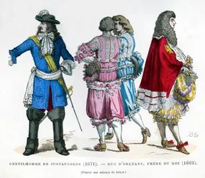 Herrenanzug und der Herzog von Orléans, Bruder von König Ludwig XIV., 1663 1882-1884