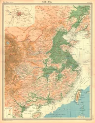 Geographische Karte von China