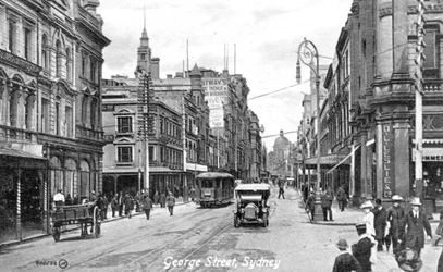 George Street, Sydney, Australien, um 1900er