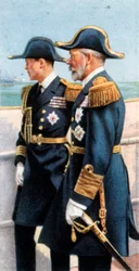 George V. und der Prinz von Wales bei der Flotteninspektion, 26. Juli 1924