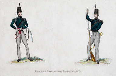 Deutsche Soldaten aus der Waterloo-Zeit, 19. Jahrhundert
