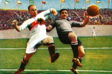 Deutschland-Uruguay Fußballspiel, 1928