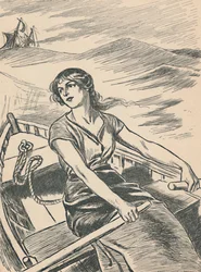 Grace Darling rudert zum Wrack, um 1907