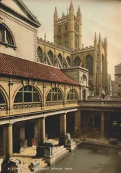 Großes Bad, Römische Bäder, Bath, Somerset, ca. 1925