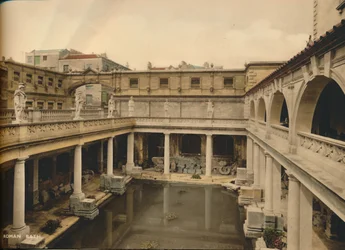 Großes Bad, Römische Bäder, Bath, Somerset, um 1925