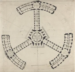 Grundriss für eine Akademie der Schönen Künste, 1750-1790