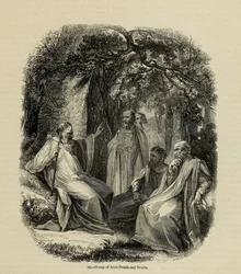 Gruppe von Erz-Druiden und Druiden aus dem Buch Old England: A Pictorial Museum, 1845