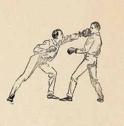 Schutz für Linkshänderführung am Kopf, 1912