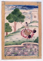 Gujari Ragini, Ragamala-Album, Schule von Rajasthan, 19. Jahrhundert