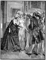 Hannah More wird der Gesellschaft vorgestellt, englische religiöse Schriftstellerin