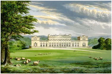 Harewood House, Yorkshire, Heim des Earl of Harewood, ca. 1880