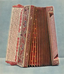 Mundharmonika hergestellt von Joseph Kebrdle, Horovice, 1948