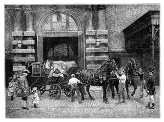 Anschirren der schwarzen Pferde in den Royal Mews, Buckingham Palace, London, ca. 1888