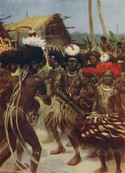 Erntetanz, Neuguinea, 1923