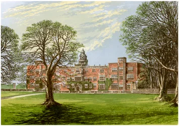 Hatfield House, Hertfordshire, Heimat des Marquis von Salisbury, 1880