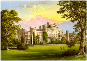Schloss Hawarden, Flintshire, Wales, Heimat von William Gladstone, um 1880