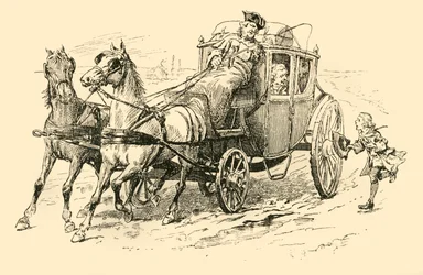 Er rief dem Kutscher zu, anzuhalten, 1907