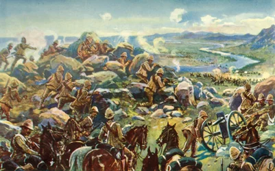 Cronje abwehren - General French blockiert den Weg bei Koodoosrand Drift, 1901