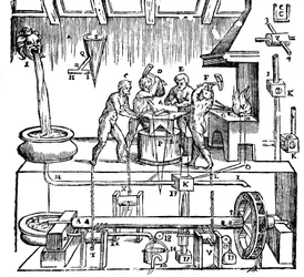 Hero von Alexandrias mechanische Schmiede, 1. Jahrhundert