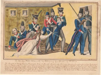 Heldentum der polnischen Mütter beim Konvoieren ihrer Kinder nach Russland, 1832