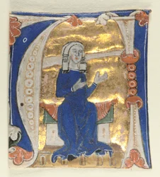 Historiierte Initiale A aus einer Bibel, 13. Jahrhundert
